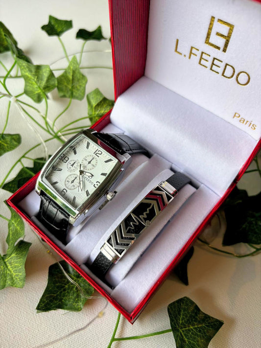 Coffret Montre & Bracelet Homme